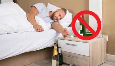 Avoiding alcohol before bed
